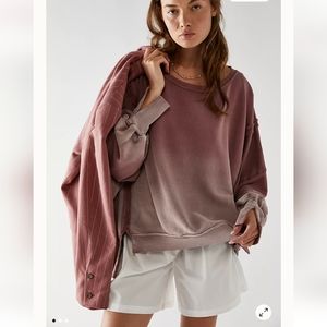 RARE!!! NWOT FP WASHED CAMDEN Cashmere Combo Oversized Sweatshirt We The Free
